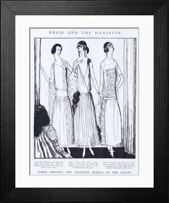 Framed Print : Dress and the Danseuse - three original and charming models Framed Print : Dress and the Danseuse - three original and charming models