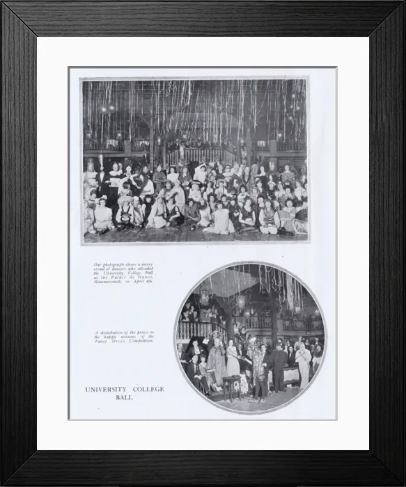 Framed Print : Two scenes of Univeristy College Ball held at the Palais de Framed Print : Two scenes of Univeristy College Ball held at the Palais de
