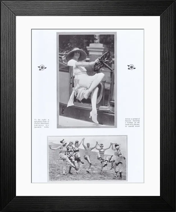 Framed Print : Two portraits - one of the actress Phyllis Monkman and dance Framed Print : Two portraits - one of the actress Phyllis Monkman and dance