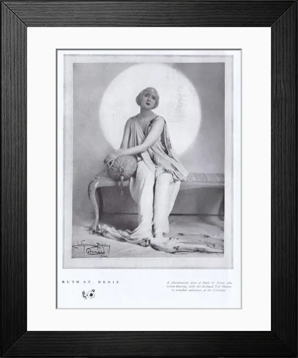 Framed Print : Portrait of the American dancer Ruth St. Denis, London, 1922 Framed Print : Portrait of the American dancer Ruth St. Denis, London, 1922