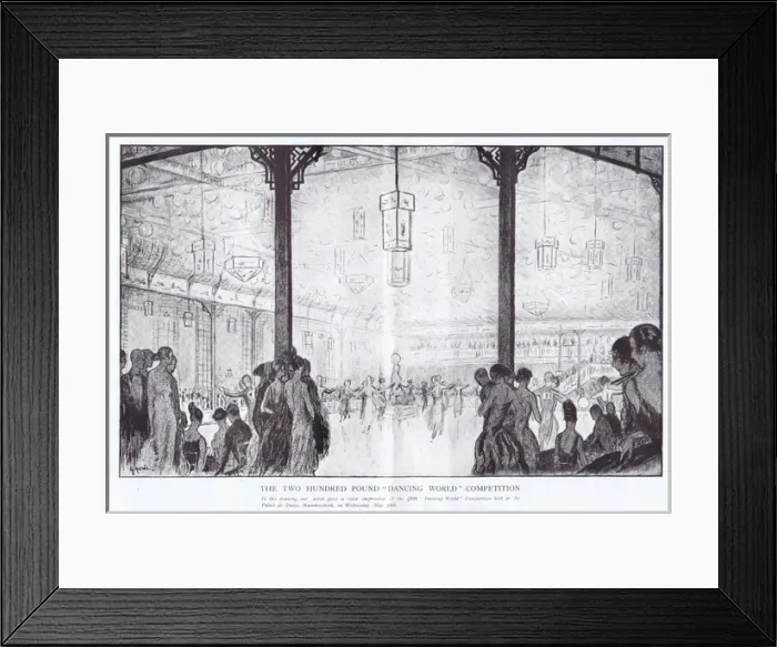 Framed Print : Art deco sketch by G. Peres of the interior of the Palais de Framed Print : Art deco sketch by G. Peres of the interior of the Palais de