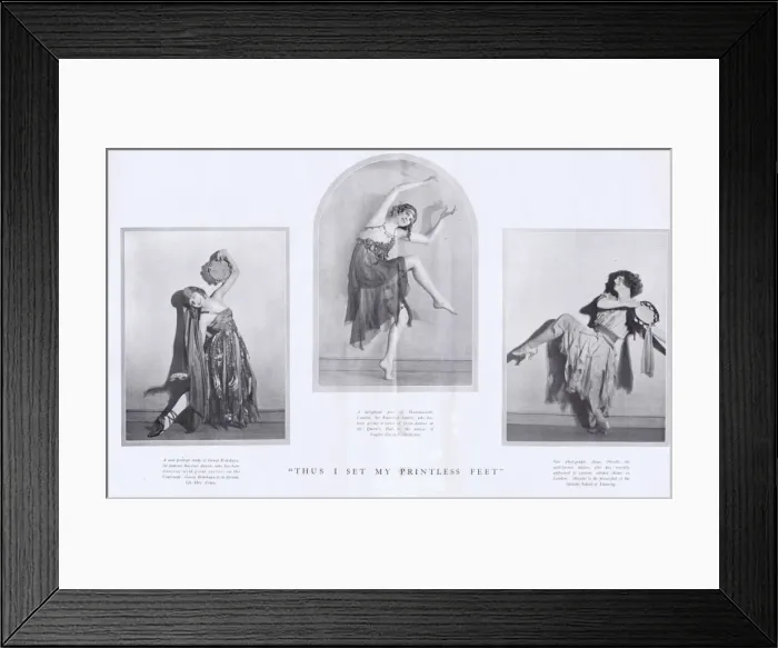 Framed Print : Contemporary dancers: Genia Rouskaya, Mllle Laurka and Olive Framed Print : Contemporary dancers: Genia Rouskaya, Mllle Laurka and Olive