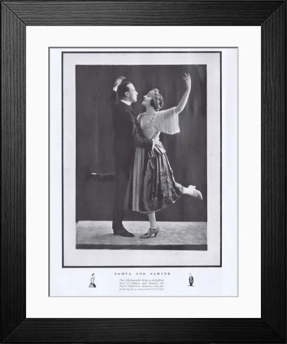 Framed Print : Portrait of the exhibition dancer Samya & Sawyer, London, 19 Framed Print : Portrait of the exhibition dancer Samya & Sawyer, London, 19