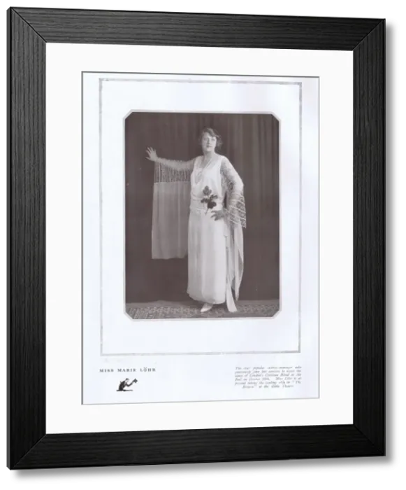 Framed Print : A portrait of the actress-manager Marie Lohr, London, 1922 Framed Print : A portrait of the actress-manager Marie Lohr, London, 1922