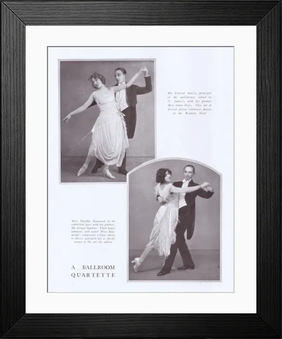 Framed Print : A Ballroom Quartette with exhibition dancers Framed Print : A Ballroom Quartette with exhibition dancers