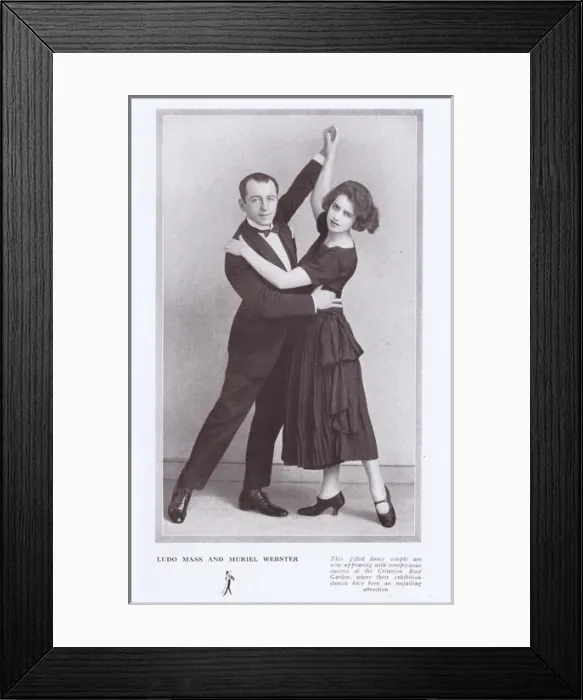 Framed Print : Exhibition dancers Ludo Mass and Muriel Webster, London, 192 Framed Print : Exhibition dancers Ludo Mass and Muriel Webster, London, 192