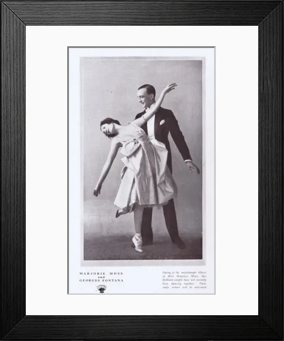 Framed Print : A study of the celebrated exhibition dancers Moss and Fontan Framed Print : A study of the celebrated exhibition dancers Moss and Fontan