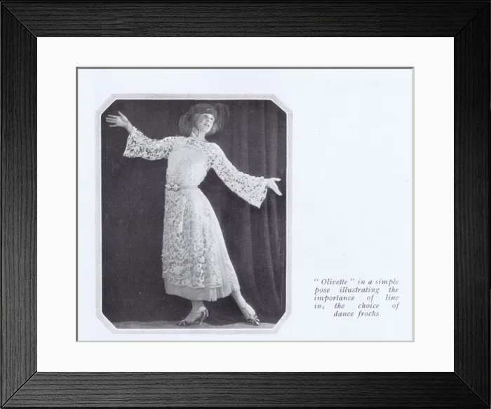 Framed Print : A portrait of the dancer Oilvette in an elegant dance frock Framed Print : A portrait of the dancer Oilvette in an elegant dance frock