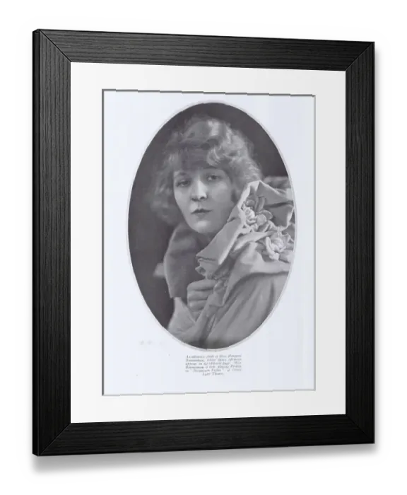 Framed Print : A study of the dancer and actress Margaret Bannerma Framed Print : A study of the dancer and actress Margaret Bannerma