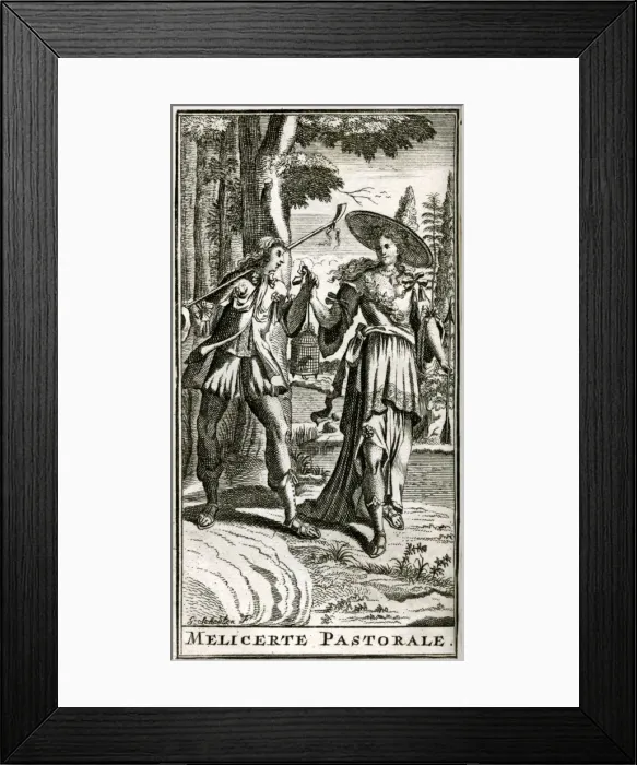 Framed Print : Scene from Molieres play, Melicerte Framed Print : Scene from Molieres play, Melicerte