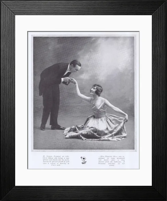 Framed Print : Study of the exhibition dancers Georges Fontana and Marjorie Framed Print : Study of the exhibition dancers Georges Fontana and Marjorie