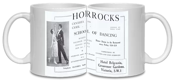 Advert for the Horrocks School of Dancing, London, 1923