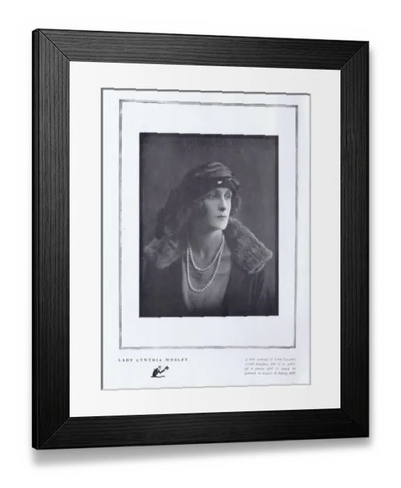 Framed Print : A portrait of Cynthia Mosley, Lord Curzons second daughter Framed Print : A portrait of Cynthia Mosley, Lord Curzons second daughter