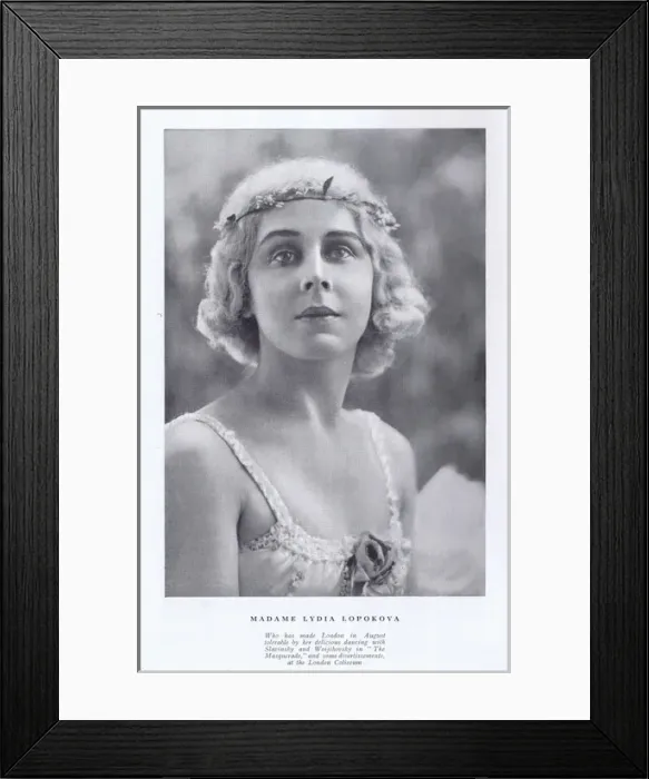 Framed Print : A portrait of the Russian dancer Lydia Lopokova, London, 192