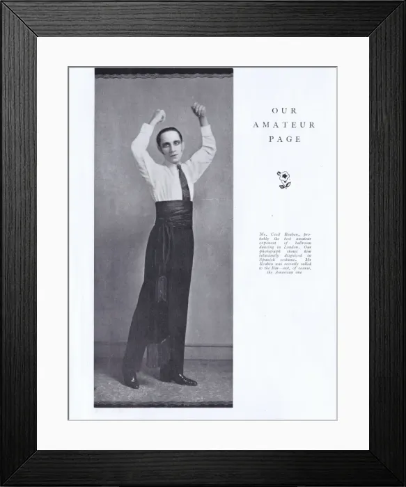 Framed Print : A study of the ballroom dancer Cecil Reuben, in Spanish cost Framed Print : A study of the ballroom dancer Cecil Reuben, in Spanish cost