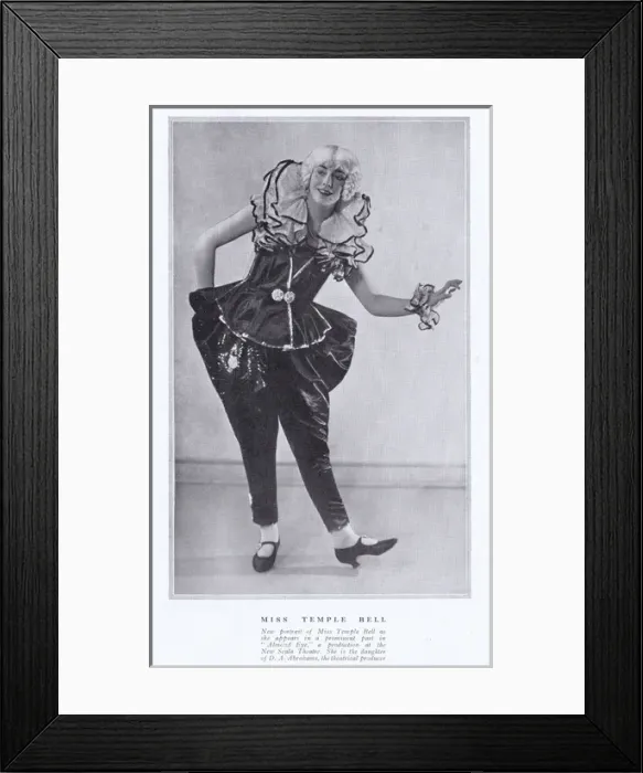 Framed Print : A portrait of the actress Temple Bell as she appears in Almo Framed Print : A portrait of the actress Temple Bell as she appears in Almo