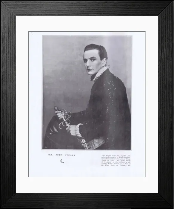 Framed Print : The British silent film actor John Stuart in his role of Geo Framed Print : The British silent film actor John Stuart in his role of Geo