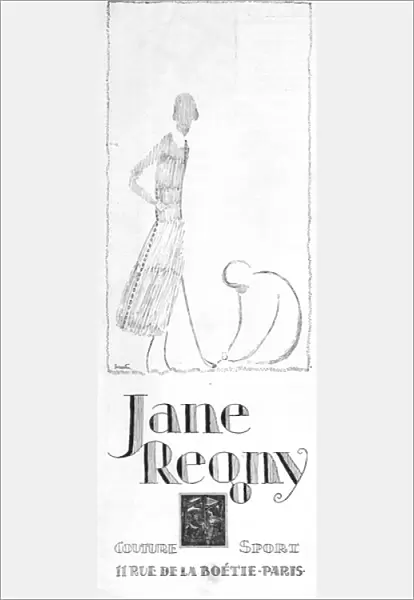 Advert for the Paris fashion house of Jane Regny, 1926