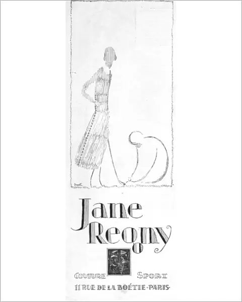 Advert for the Paris fashion house of Jane Regny, 1926