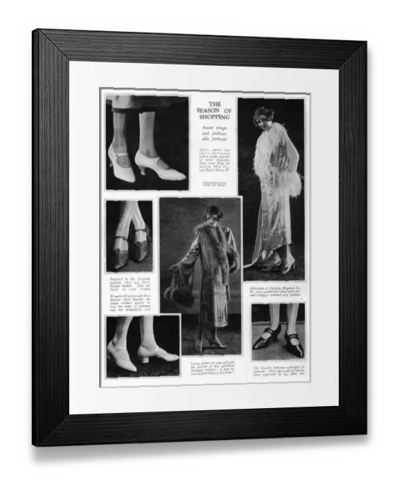 Framed Print : The season of shopping featuring ladies fashions and shoes Framed Print : The season of shopping featuring ladies fashions and shoes