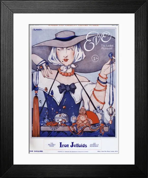 Framed Print : Front cover of Eve Magazine 2 June 1926 featuring a sketch b Framed Print : Front cover of Eve Magazine 2 June 1926 featuring a sketch b