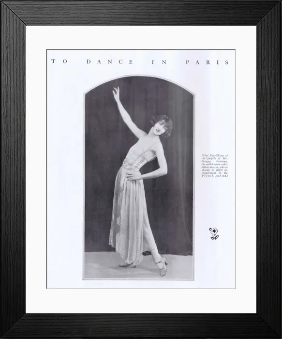 Framed Print : Miss Edsell, a pupil of Georges Fontana who will perform in Framed Print : Miss Edsell, a pupil of Georges Fontana who will perform in