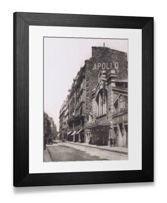 Framed Print : An exterior view of the Apollo theatre in Paris, 1920s Framed Print : An exterior view of the Apollo theatre in Paris, 1920s