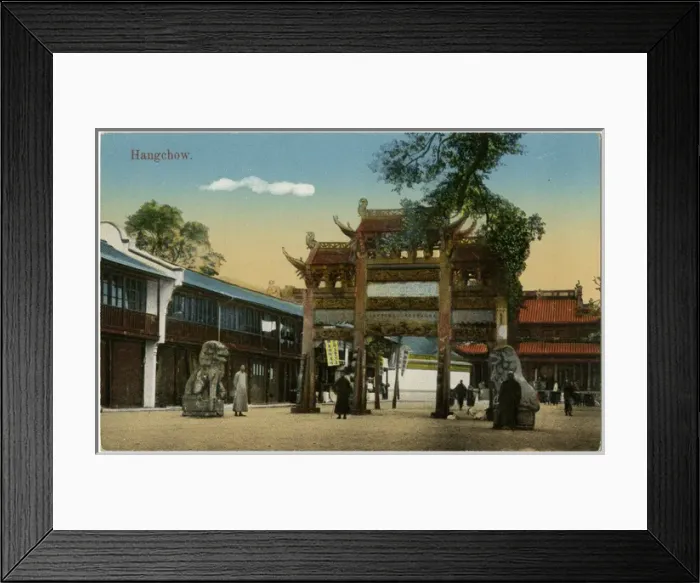 Framed Print : Hangzhou Temple (Hangchow), China