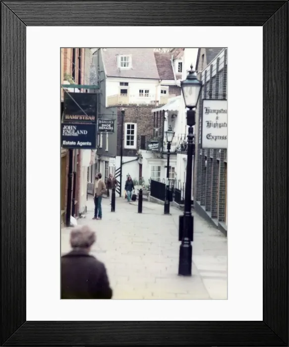Framed Print : John England, Estate Agent sign in Hampstead Framed Print : John England, Estate Agent sign in Hampstead