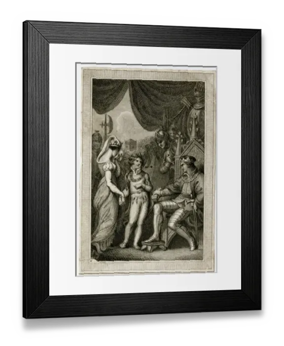 Framed Print : Queen Margaret, her son, and Edward IV Framed Print : Queen Margaret, her son, and Edward IV