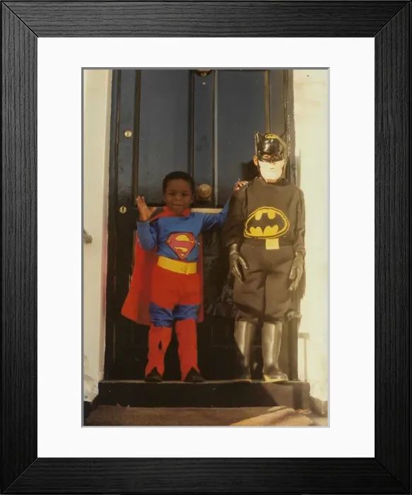 Framed Print : Young British Caribbean Super Heroes Framed Print : Young British Caribbean Super Heroes