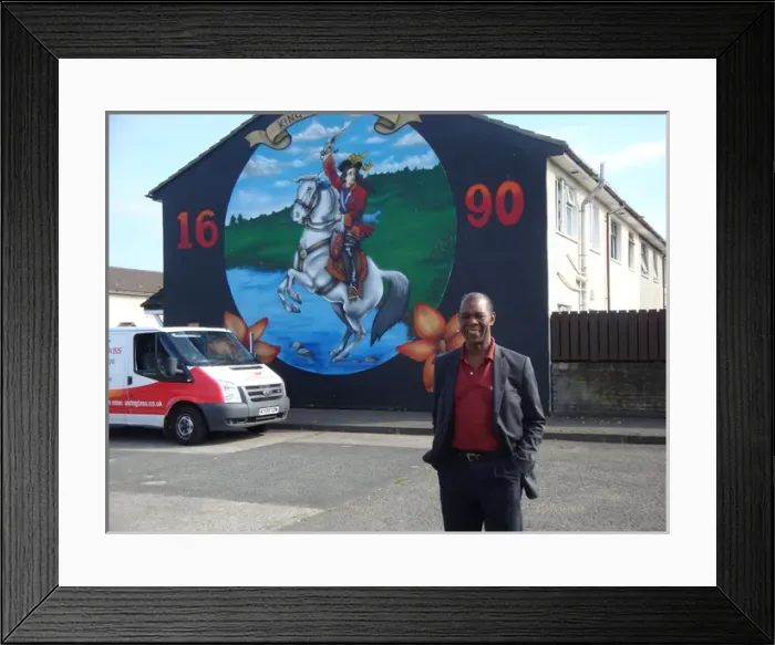Framed Print : British Caribbean man at Belfast