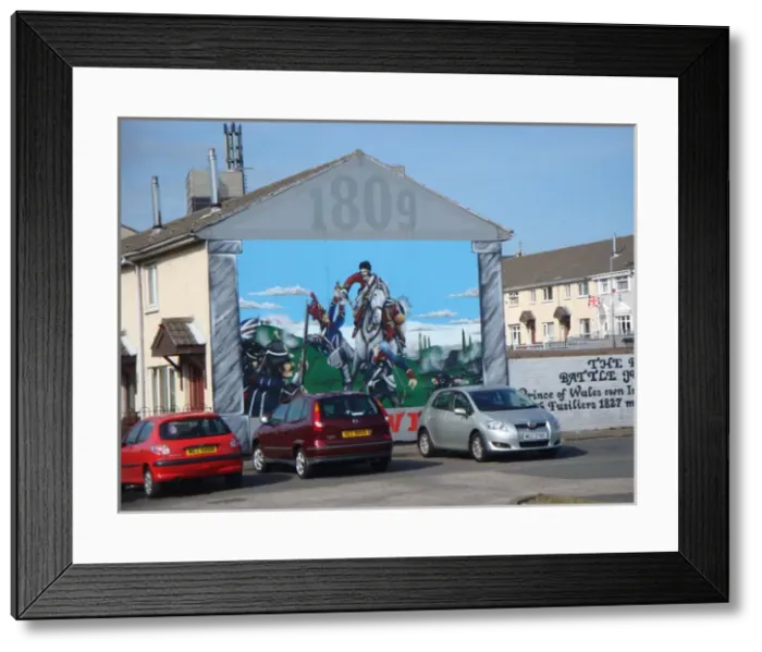 Framed Print : Wall mural of the Bloody Battle - 1809 at Belfast Framed Print : Wall mural of the Bloody Battle - 1809 at Belfast