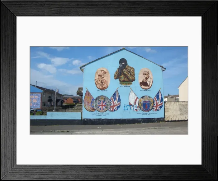 Framed Print : Wall mural of U. D. U, U. F. F & U. D. A members at Belfast