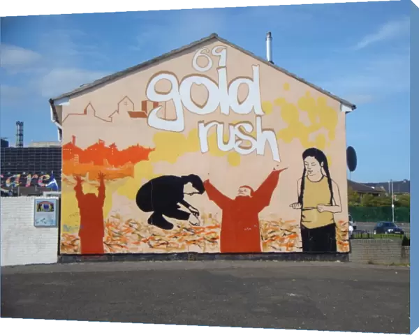 Wall mural of 69 Gold Rush at Belfast