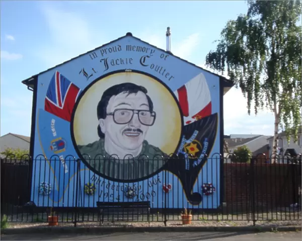 Wall mural of LT Jackie Coulter at Belfast