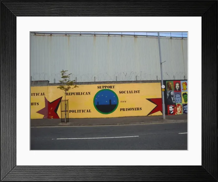 Framed Print : Wall mural of Support at Belfast Framed Print : Wall mural of Support at Belfast