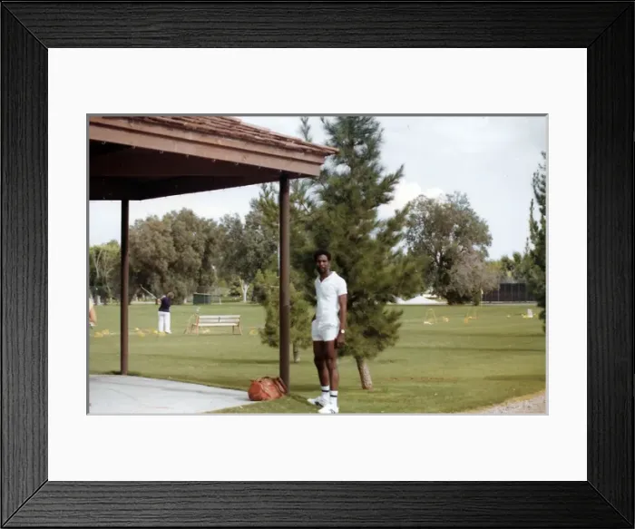 Framed Print : British Caribbean man standing by the golf course - Jamaica Framed Print : British Caribbean man standing by the golf course - Jamaica