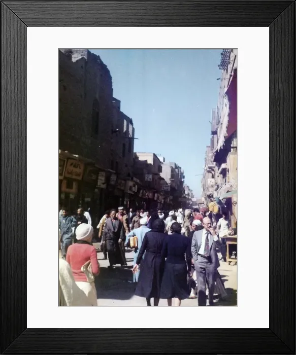 Framed Print : A crowded street in Cairo Framed Print : A crowded street in Cairo