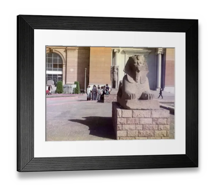 Framed Print : The Sphinx like statue in the grounds of the Egyptian Museum Framed Print : The Sphinx like statue in the grounds of the Egyptian Museum
