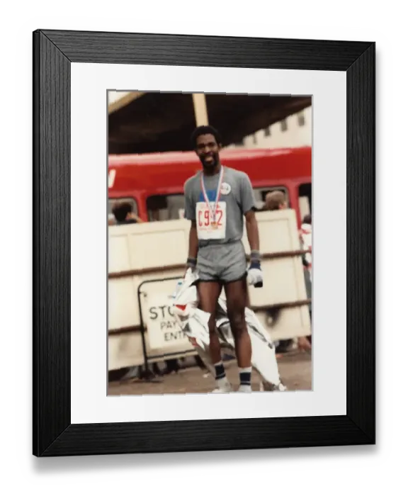 Framed Print : British Caribbean marathon runner Framed Print : British Caribbean marathon runner