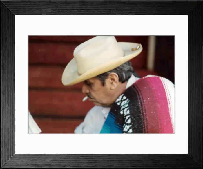 Framed Print : Mexican man with cigarette and hat Framed Print : Mexican man with cigarette and hat