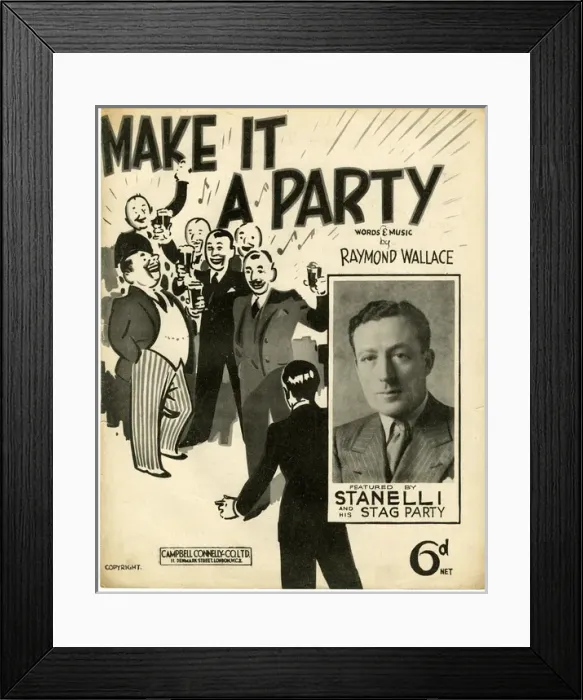 Framed Print : Music cover, Make it a Party, by Raymond Wallace Framed Print : Music cover, Make it a Party, by Raymond Wallace