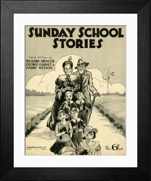 Framed Print : Music cover, Sunday School Stories Framed Print : Music cover, Sunday School Stories