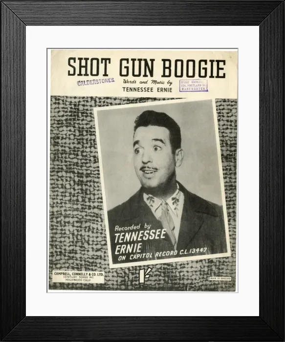 Framed Print : Music cover, Shot Gun Boogie Framed Print : Music cover, Shot Gun Boogie