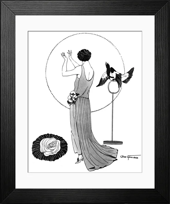Framed Print : Young lady showing the double train of a Paul Caret gown Framed Print : Young lady showing the double train of a Paul Caret gown