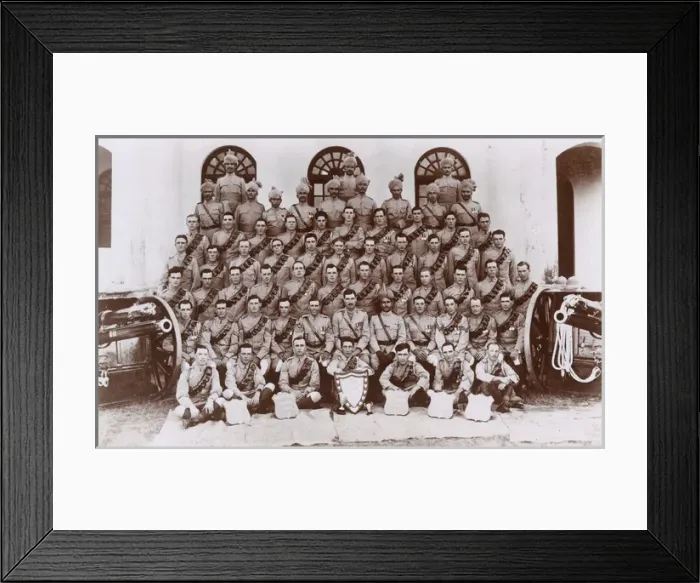 Framed Print : Group photo, No. 4 Mountain Battery RGA cricket team, India Framed Print : Group photo, No. 4 Mountain Battery RGA cricket team, India
