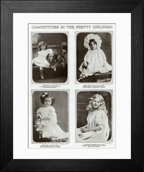 Framed Print : Edwardian childrens competition 1909