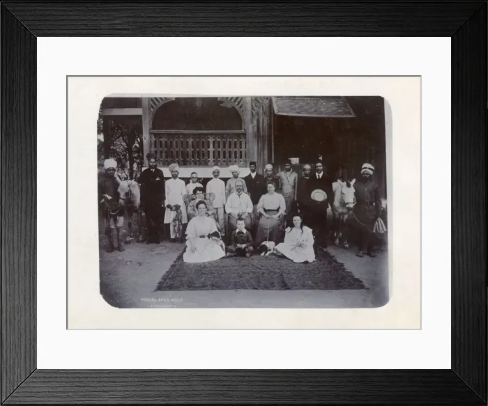 Framed Print : Group photo, doctors family and staff, Mandalay, Burma Framed Print : Group photo, doctors family and staff, Mandalay, Burma