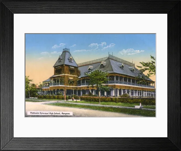 Framed Print : Methodist Episcopal High School, Rangoon, Burma Framed Print : Methodist Episcopal High School, Rangoon, Burma